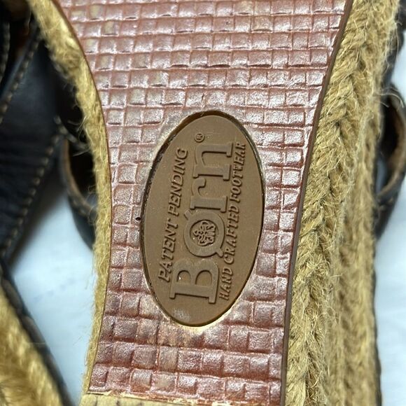 Born Wedge 61090 Strap Rope Sandals Size 10 Brown - Picture 9 of 10